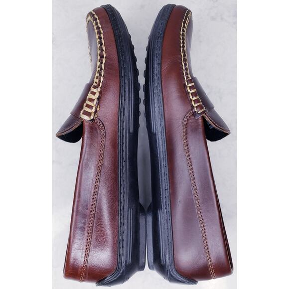 T.B. PHELPS Traditions Key West Penny Loafers Leather Brown Men's Size 9.5M VGUC - Picture 10 of 16